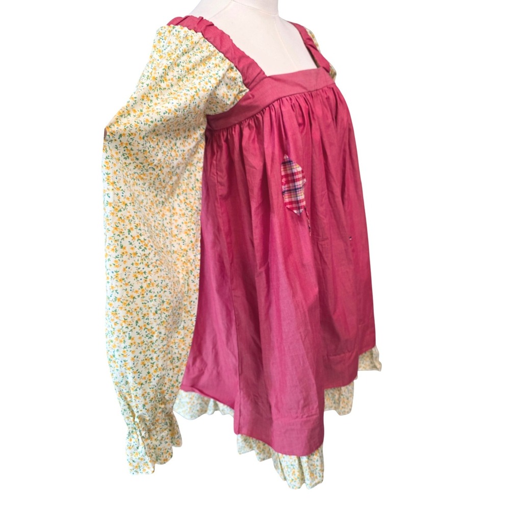 WEISSMAN SA Square Neck Pink Patchwork Floral sty… - image 6